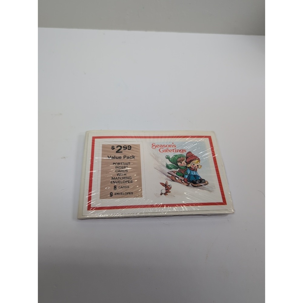 Seasons Greetings Picture Frame Greeting Cards Unused Children Bunnyβ Lot of 6